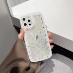 Louis Vuitton Glitter Quicksand Clear Case iPhone 13 12 11 Pro Max Xs Max XR