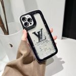 Louis Vuitton Glitter Quicksand Clear Case iPhone 13 12 11 Pro Max Xs Max XR