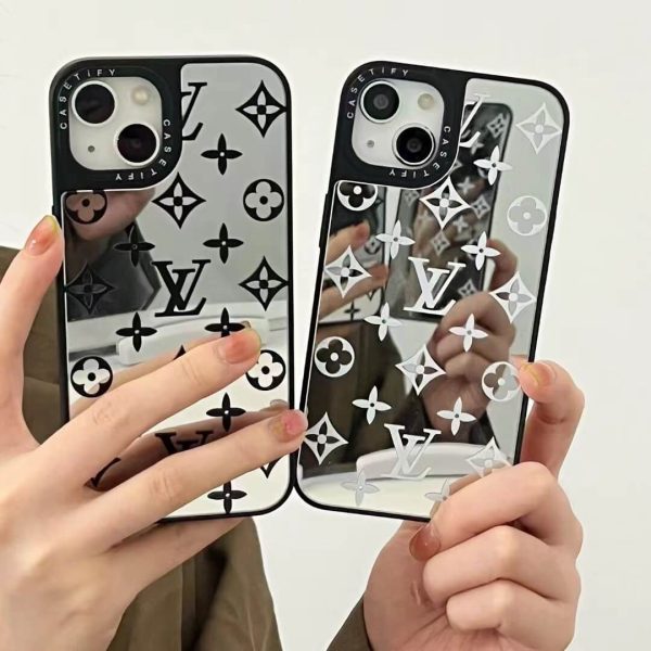 Louis Vuittion Smooth Mirror Case for iPhone 13 12 11 Pro Max Xs Max XR