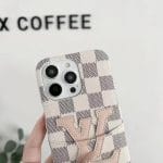 Louis Vuitton Leather Card Holder Case for iPhone 15 14 13 12 Pro Max