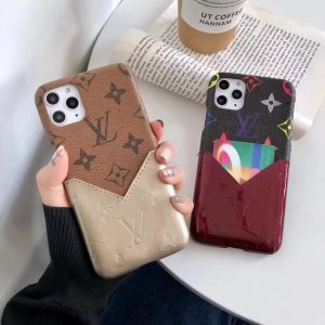 Louis Vuitton Card Slot Case for iPhone 11 12 13 14 15 16 Pro Max
