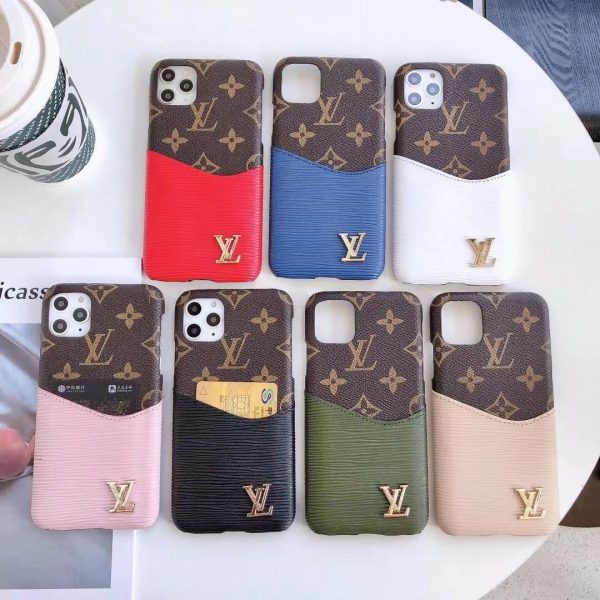 Louis Vuitton Phone Case with Card Holder 11 12 13 14 Pro Max