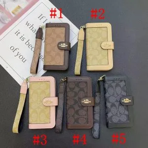 Coach Leather Folio Wallet Case for Apple iPhone