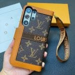 Louis Vuitton Leather Folio Wallet Case for Samsung Galaxy