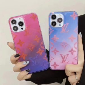 Louis Vuitton Glitter Powder Case for iPhone 11 12 13 14 Pro Max