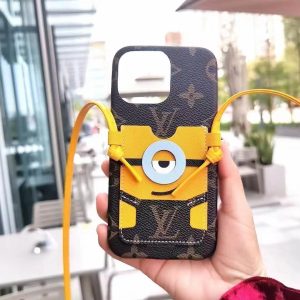 Minion x LV Style Crossbody Case for iPhone 15/14/13/12 Series Minion x LV Style Crossbody Case for iPhone 15/14/13/12 Series