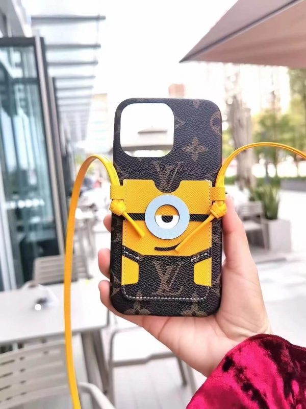 Minion x LV Style Crossbody Case for iPhone 15/14/13/12 Series Minion x LV Style Crossbody Case for iPhone 15/14/13/12 Series