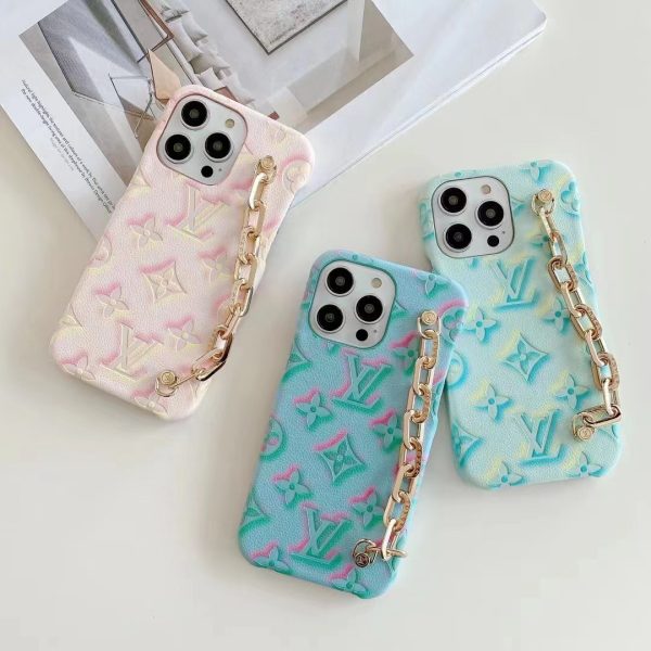 Louis Vuitton Chain Wristband Case for iPhone 14 13 12 11 Pro Max
