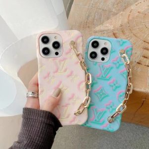 Louis Vuitton Chain Wristband Case for iPhone 15 14 13 12 11 Pro Max