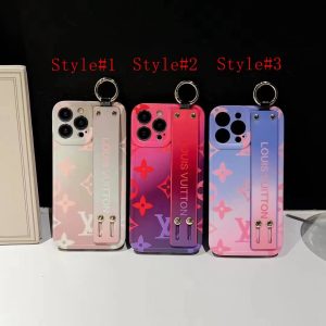 Louis Vuitton Gradient Color Wrist Band Case for iPhone 11 12 13 14 Pro Max