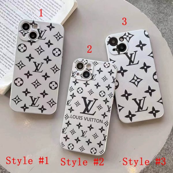 Louis Vuitton Slim Silver Case for iPhone 11 12 13 Pro Max Xs Max XR 7 8 Plus