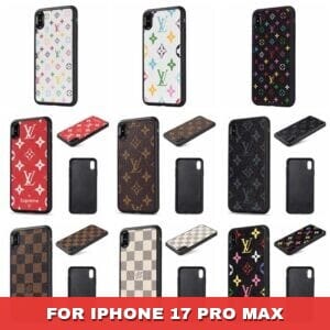 Luxury LV Monogram, Damier Style Slim Soft Case (12 Colors) - 17 PRO MAX