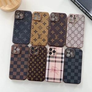 Louis Vuitton Leather Slim Thin iPhone 15, 15 Plus, 15 Pro, 15 Pro Max Case