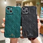 Louis Vuitton Black Thin Case for iPhone 14 13 12 11 Pro Max 7 8 Plus
