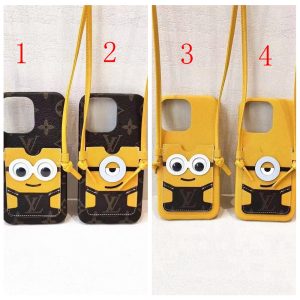 Minion x LV Style Crossbody Case for iPhone 15/14/13/12 Series Minion x LV Style Crossbody Case for iPhone 15/14/13/12 Series