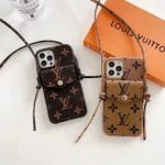 LOUIS VUITTON Crossbody Back Flip Wallet Case for iPhone 7 - 13 Pro Max