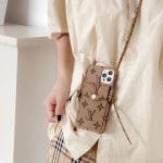 LOUIS VUITTON Crossbody Back Flip Wallet Case for iPhone 7 - 13 Pro Max