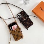 LOUIS VUITTON Crossbody Back Flip Wallet Case for iPhone 7 - 13 Pro Max