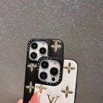 Louis Vuitton Leather Bronzing Case for iPhone 11 12 13 14 15 16 Pro Max