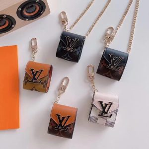 Louis Vuitton Leather Bag Airpods 1 & 2 Case