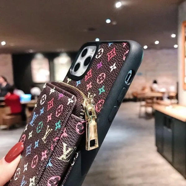 Zipper Pouch Louis Vuitton Case for iPhone 11 - 16 Pro, Max