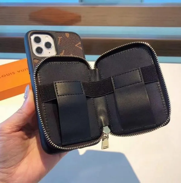 Zipper Pouch Louis Vuitton Case for iPhone 11 - 16 Pro, Max
