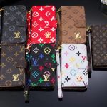 Louis Vuitton Wallet Folio Leather Case for iPhone 16 15 11 12 13 14 Pro Max 12 13 Mini 7 8 Plus