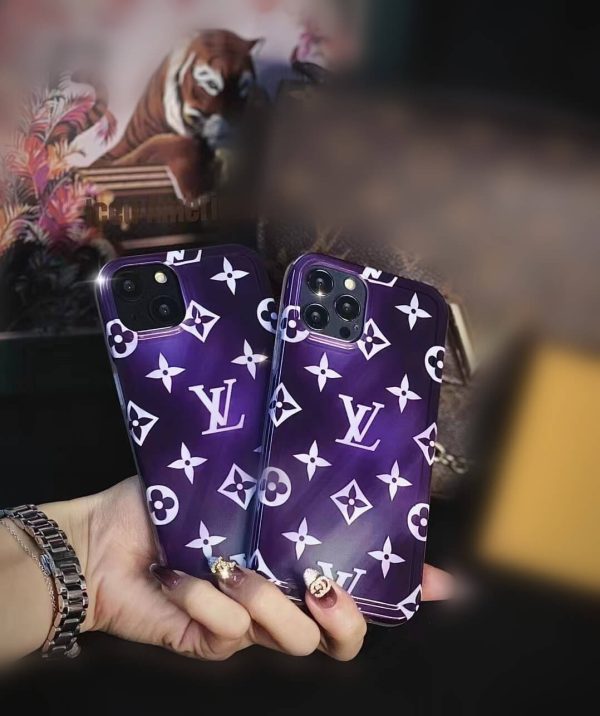 Louis Vuitton Violet Thin Case for iPhone 11 12 13 14 Pro Max