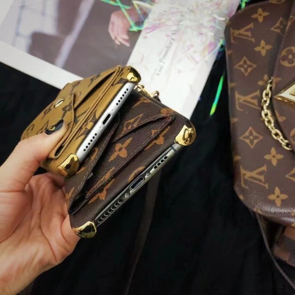 Luxury LV Monogram Style Envelope Wallet Case with Strap Luxury LV Monogram Style Envelope Wallet Case with Strap