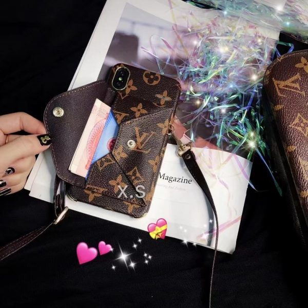 Luxury LV Monogram Style Envelope Wallet Case with Strap Luxury LV Monogram Style Envelope Wallet Case with Strap