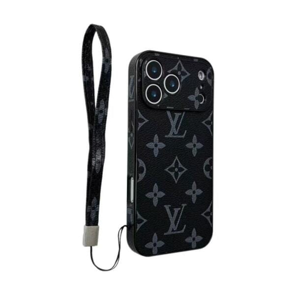 Chic LV Wristlet Case for iPhone 17 Series | Full-Wrap Monogram Leather & Hand Strap