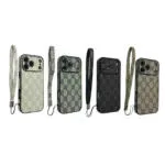 Gold-Trimmed Louis Vuitton Case for iPhone 17 Series - Card Holder