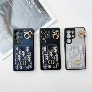 Premium Dior Card Holder Phone Case for Samsung Galaxy S25/ S24/ S23/ S22 Ultra