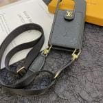 Louis Vuitton Emboss Apple Phone Case Crossbody Card Holder