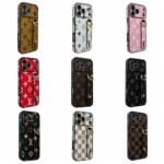 LV Case for iPhone 17/ 17 Pro/ 17 Pro Max/ Air Slim Metallic Edge Design with Card Slot