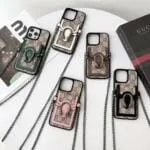 Louis Vuitton Dauphine Lock Card Holder Samsung Galaxy S22, S23, S24, S25 Case with Crossbody