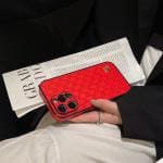 Gucci Imprint Leather Thin iPhone Case
