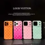 Gilded LV Monogram Case for iPhone 17/16/15 Series - Slim Gold Glitter
