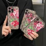 Crossbody LV Wallet Card Holder Mirror Case for iPhone 11 - 17 Pro, Max