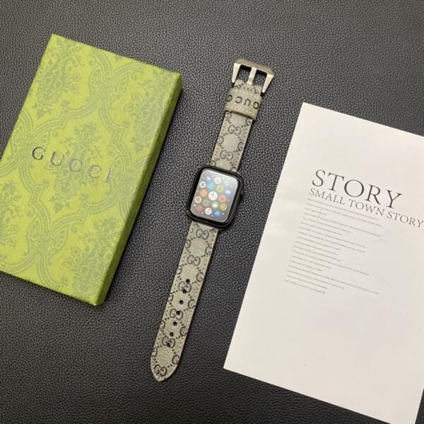 Gucci Premium Genuine Leather Apple Watch Strap Band