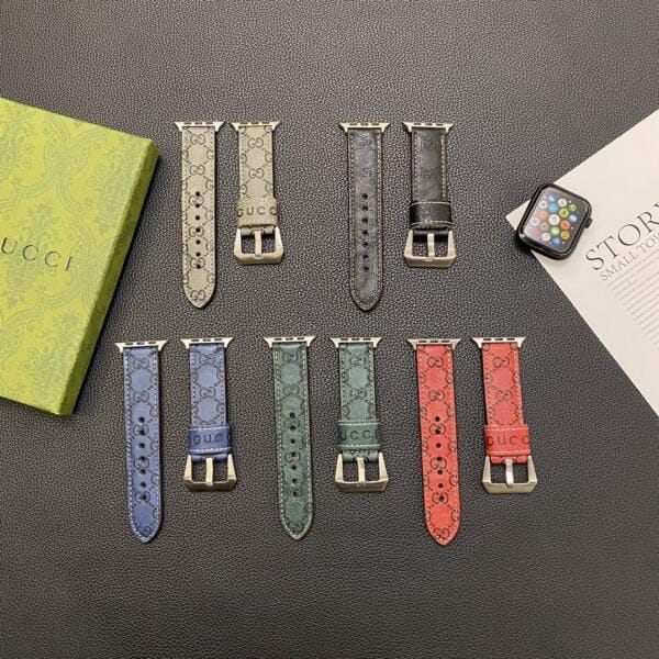 Gucci Premium Genuine Leather Apple Watch Strap Band