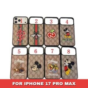 Artisan Embroidered Animal Case for iPhone 17 Series | Gucci-Inspired Slim Cover - 17 PRO MAX