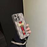 Gucci Bee Logo Full Cover iPhone Case w/ Straps