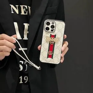 Gucci Bee Logo Full Cover iPhone Case w/ Straps Gucci Bee Logo Full Cover iPhone Case w/ Straps