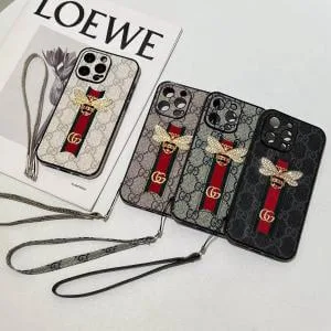 Gucci Bee Logo Full Cover iPhone Case w/ Straps Gucci Bee Logo Full Cover iPhone Case w/ Straps