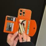 Hermès Leather Mirror Wallet Phone Case