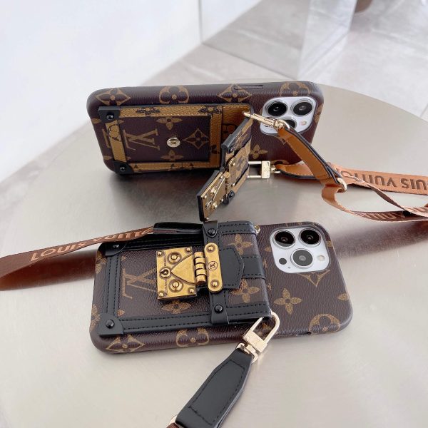 LOUIS VUITTON Back Flip Wallet Case for iPhone 13 Pro Max