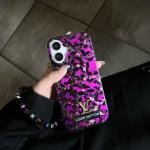 Louis Vuitton Purple Leopard Phone Case w/Chain Louis Vuitton Purple Leopard Phone Case w/Chain