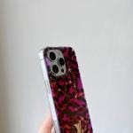 Louis Vuitton Purple Leopard Phone Case w/Chain Louis Vuitton Purple Leopard Phone Case w/Chain