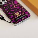 Louis Vuitton Purple Leopard Phone Case w/Chain Louis Vuitton Purple Leopard Phone Case w/Chain